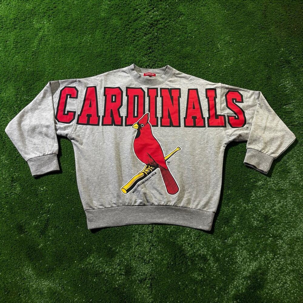 Mitchell & Ness MLB St. Louis Cardinals Womens Small Cooperstown Sweatshirt Mint